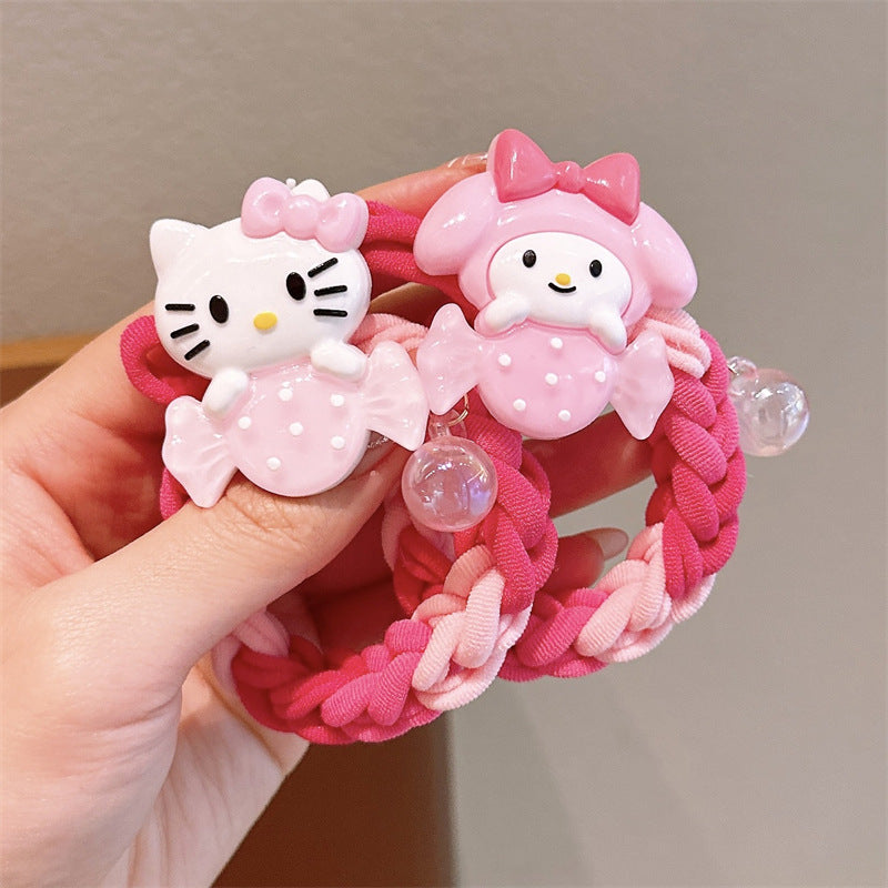 Children's Cartoon Braided Thick Hairband Set