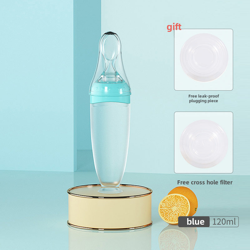 BBET Brand Baby Silicone Rice Paste Spoon Feeding Bottle
