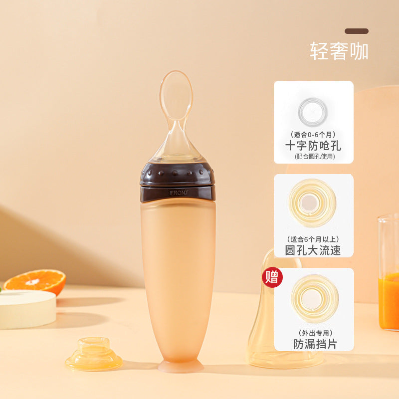 BBET Premium Quality Silicone Rice Paste Spoon Feeding Bottle for Kids