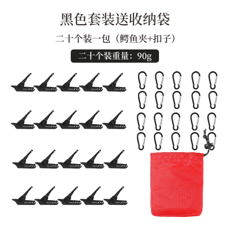Tent Canopy Crocodile Clips Windproof Camping Tarp Fixing Clamp Polycarbonate