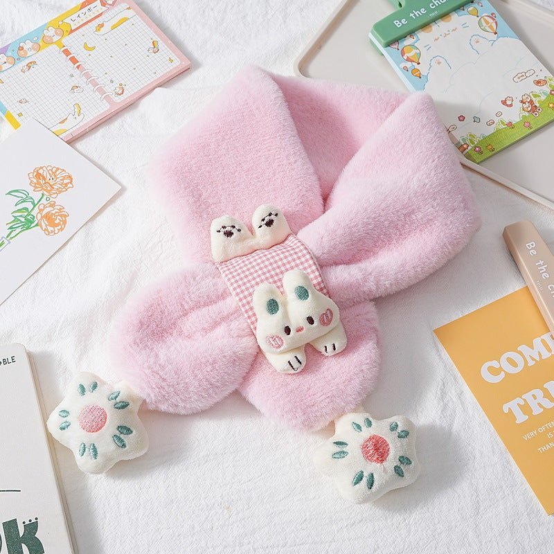 Children's Rabbit Plush Thick and Warm Winter Muffler
