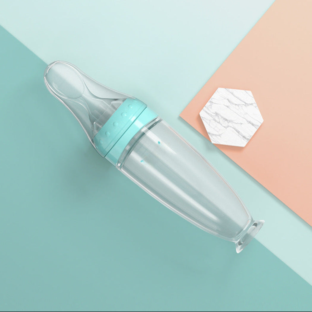 BBET Brand Baby Silicone Rice Paste Spoon Feeding Bottle