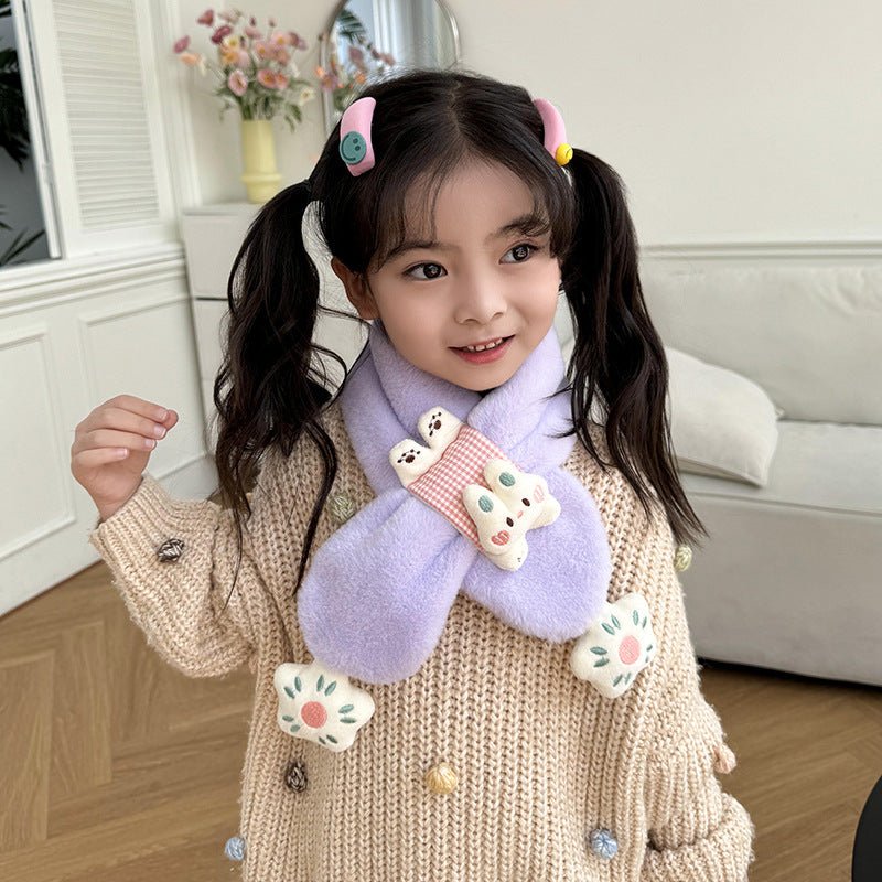 Children's Rabbit Plush Thick and Warm Winter Muffler