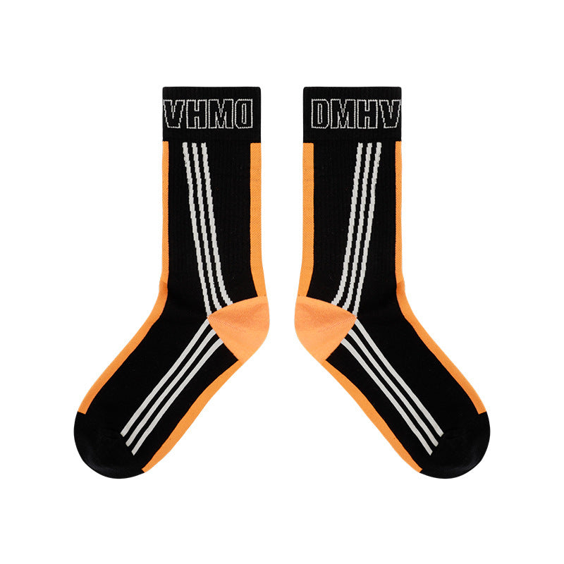 Autumn and winter sports mid-tube cotton socks
