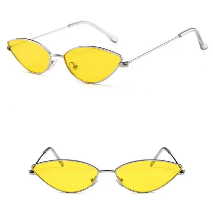 Cat-eye shape light sunglasses, metal small-frame colorful sunglasses (ALAUDDIN)
