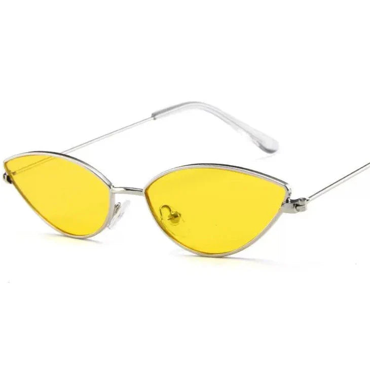 Cat-eye shape light sunglasses, metal small-frame colorful sunglasses (ALAUDDIN)