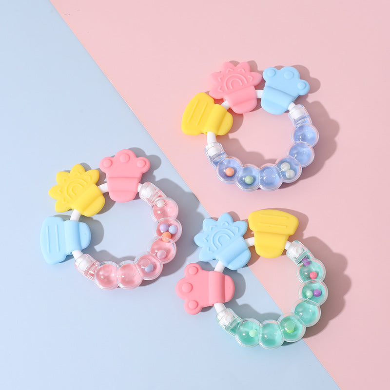 Circle Shaped Silicone Chewing Soothing Baby Teether