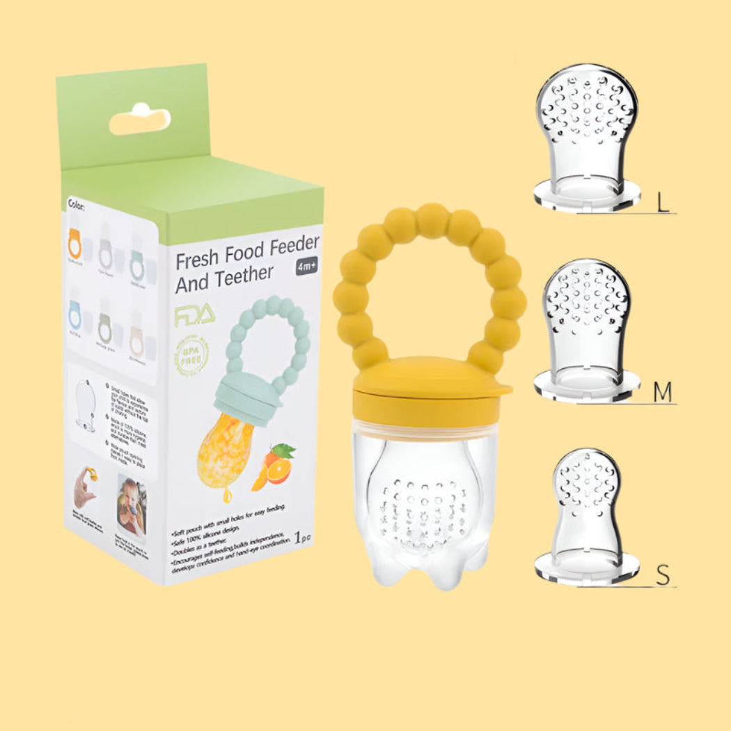 2 in 1 Food Grade Silicone Baby Teether and Pacifier with Food Chamber