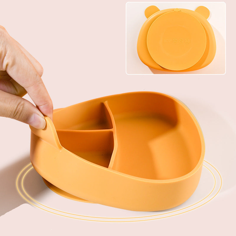 3 Chamber Food Grade Silicone Dinner Plate