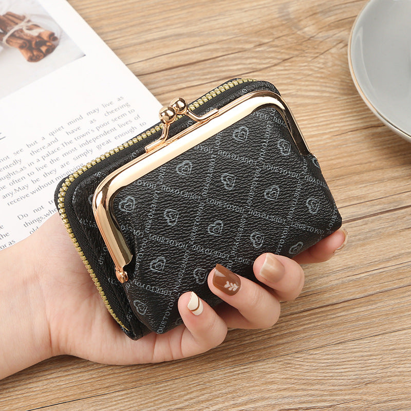 Women's Large Capacity Short Coin Purse Card Holder Wallet