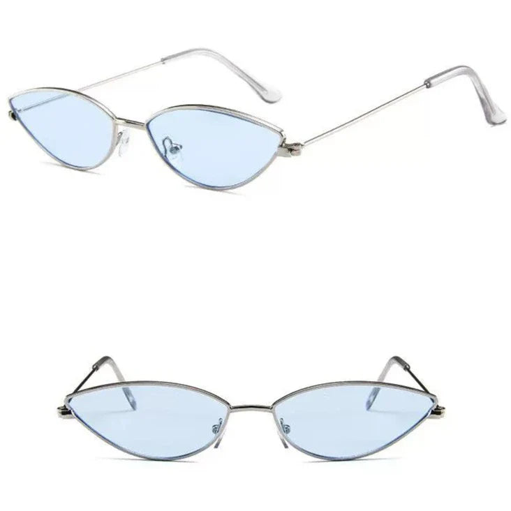 Cat-eye shape light sunglasses, metal small-frame colorful sunglasses (ALAUDDIN)