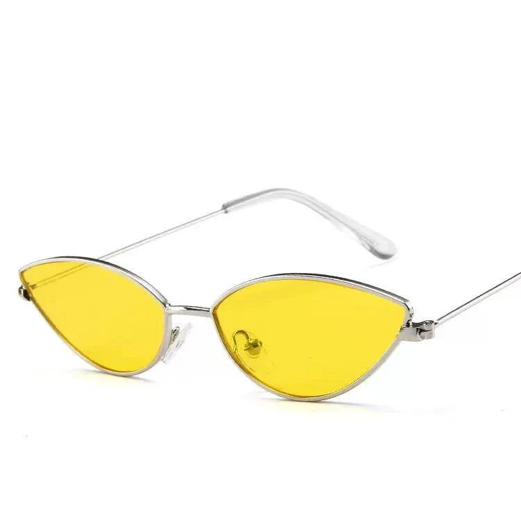 Cat-eye shape light sunglasses, metal small-frame colorful sunglasses (ALAUDDIN)