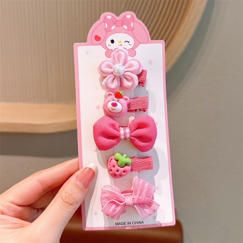 Children's Cute Floral and Bow Colorful Hairpin Hairclip
