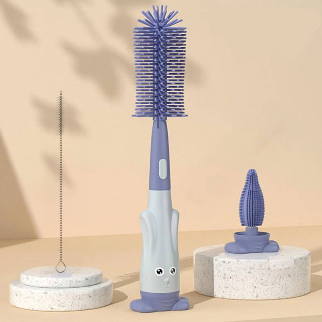 3 in 1 Exclusive Portable Bottle Cleaning with Special Nipple and Straw Cleaning Brush