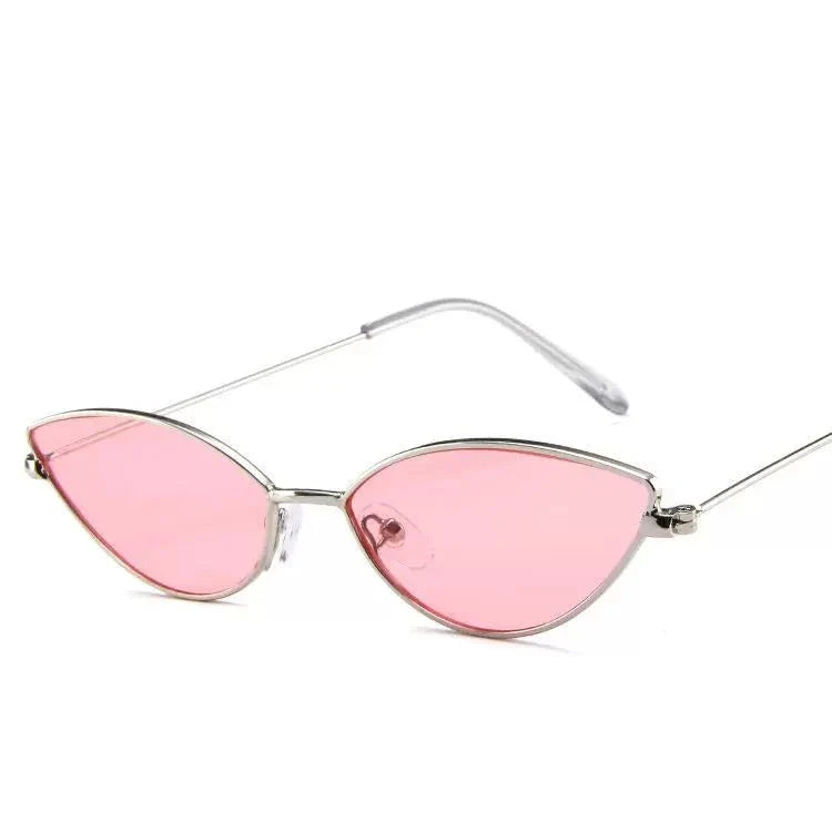 Cat-eye shape light sunglasses, metal small-frame colorful sunglasses (ALAUDDIN)