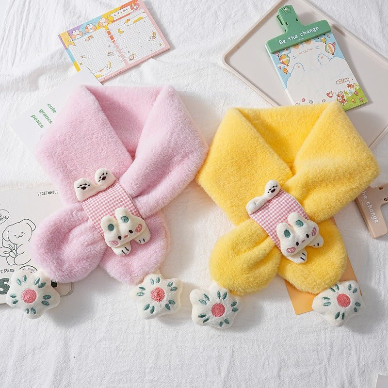Children's Rabbit Plush Thick and Warm Winter Muffler