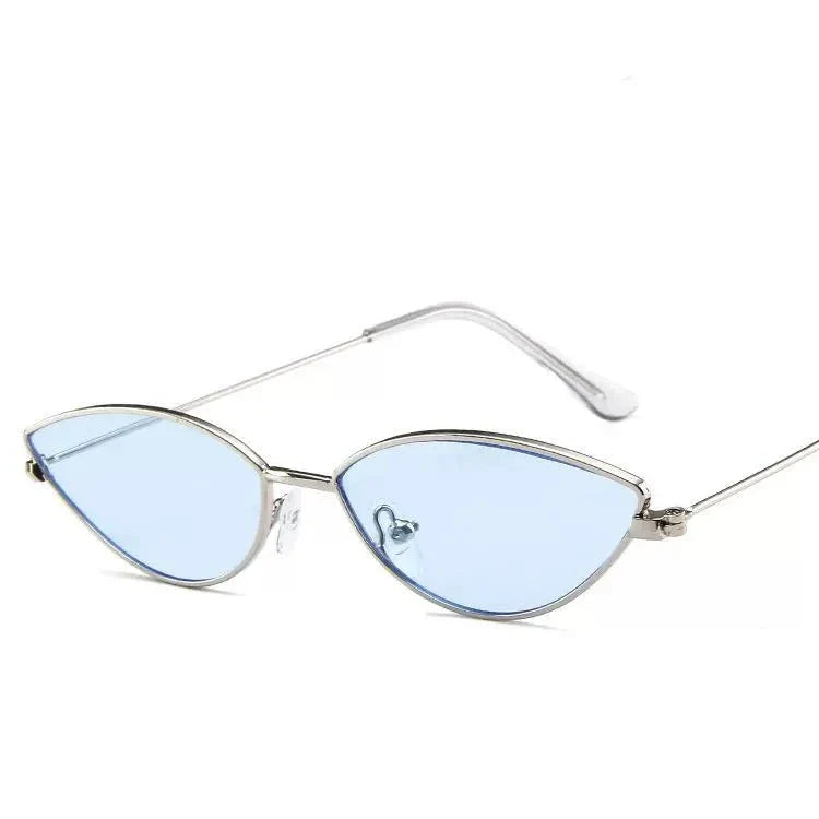Cat-eye shape light sunglasses, metal small-frame colorful sunglasses (ALAUDDIN)