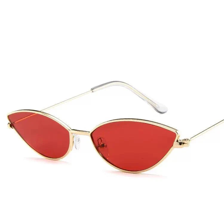 Cat-eye shape light sunglasses, metal small-frame colorful sunglasses (ALAUDDIN)