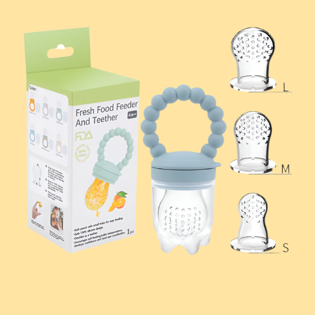 2 in 1 Food Grade Silicone Baby Teether and Pacifier with Food Chamber