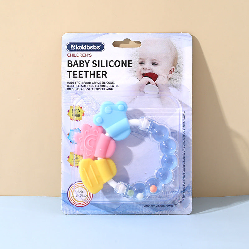 Circle Shaped Silicone Chewing Soothing Baby Teether