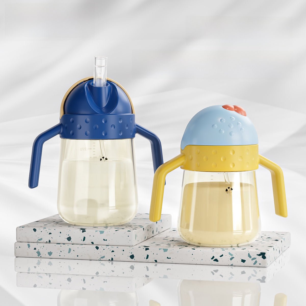 Anti Fall Straw Based Drinking Bottle Mum Pot for Children