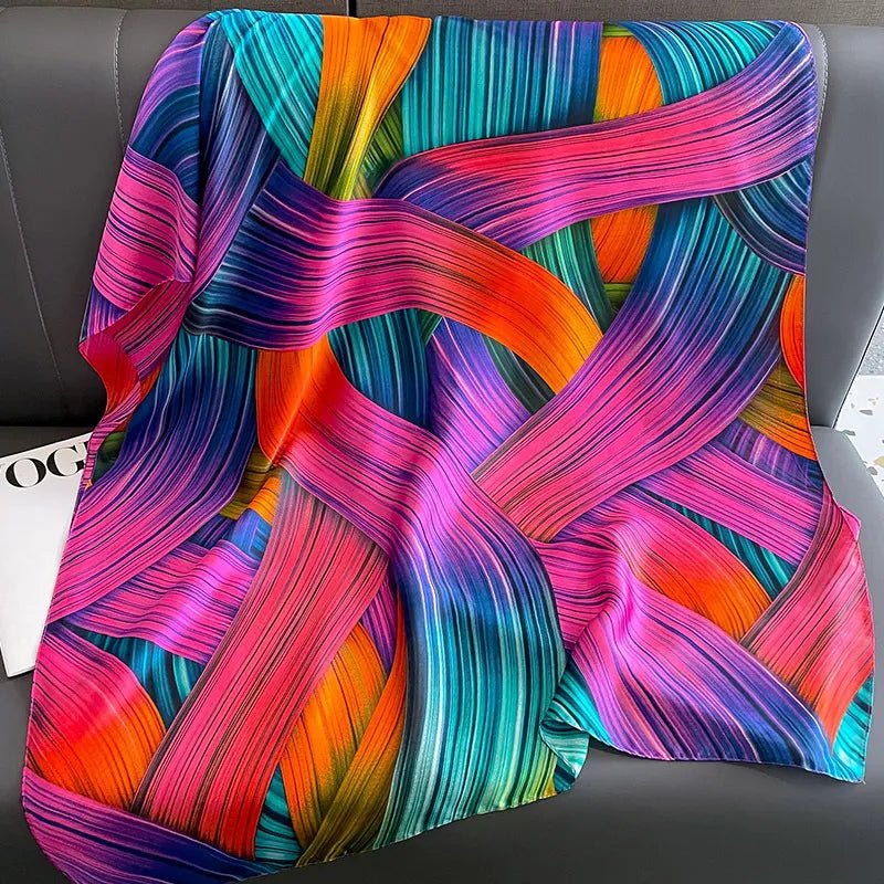Women's Luxury Design Satin Silky Smooth Scarf 90x180cm