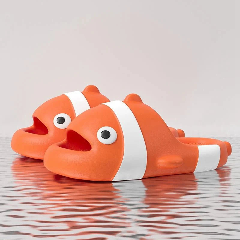 Clownfish Cartoon Funny Anti Slip Indoor & Beach Women Slippers