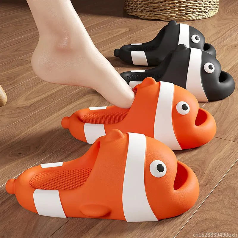 Clownfish Cartoon Funny Anti Slip Indoor & Beach Women Slippers