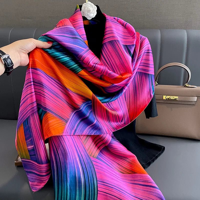 Women's Luxury Design Satin Silky Smooth Scarf 90x180cm