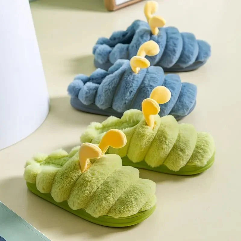 Caterpillar Warm Plush Indoor Home Slippers
