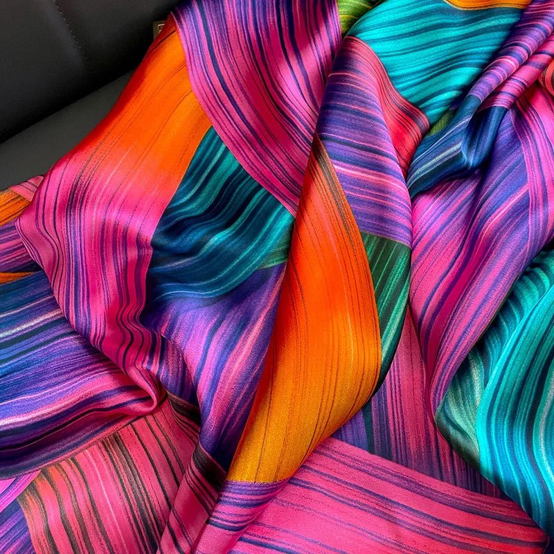 Women's Luxury Design Satin Silky Smooth Scarf 90x180cm
