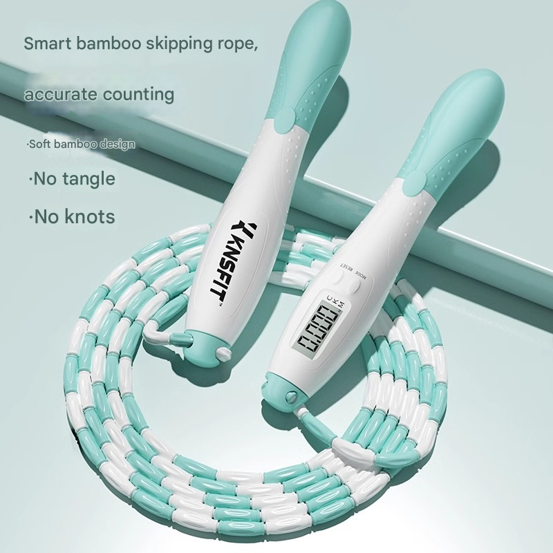 Children's electronic counting bamboo fitness skipping rope