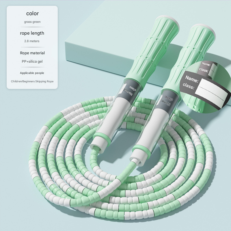 Children's bamboo adjustable special fitness sports skipping rope