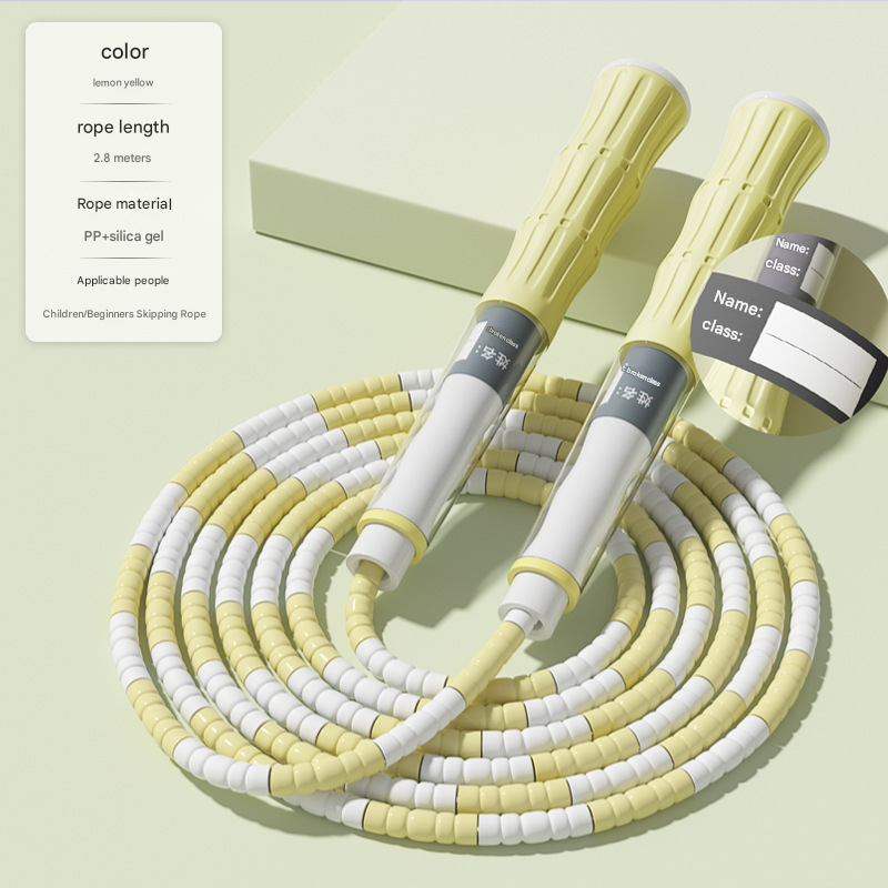 Children's bamboo adjustable special fitness sports skipping rope
