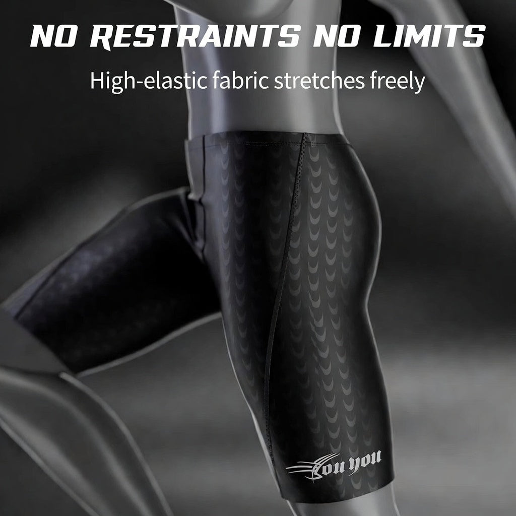 Men's Professional Shark Skin Waterproof Quick Dry Swimming Trunks