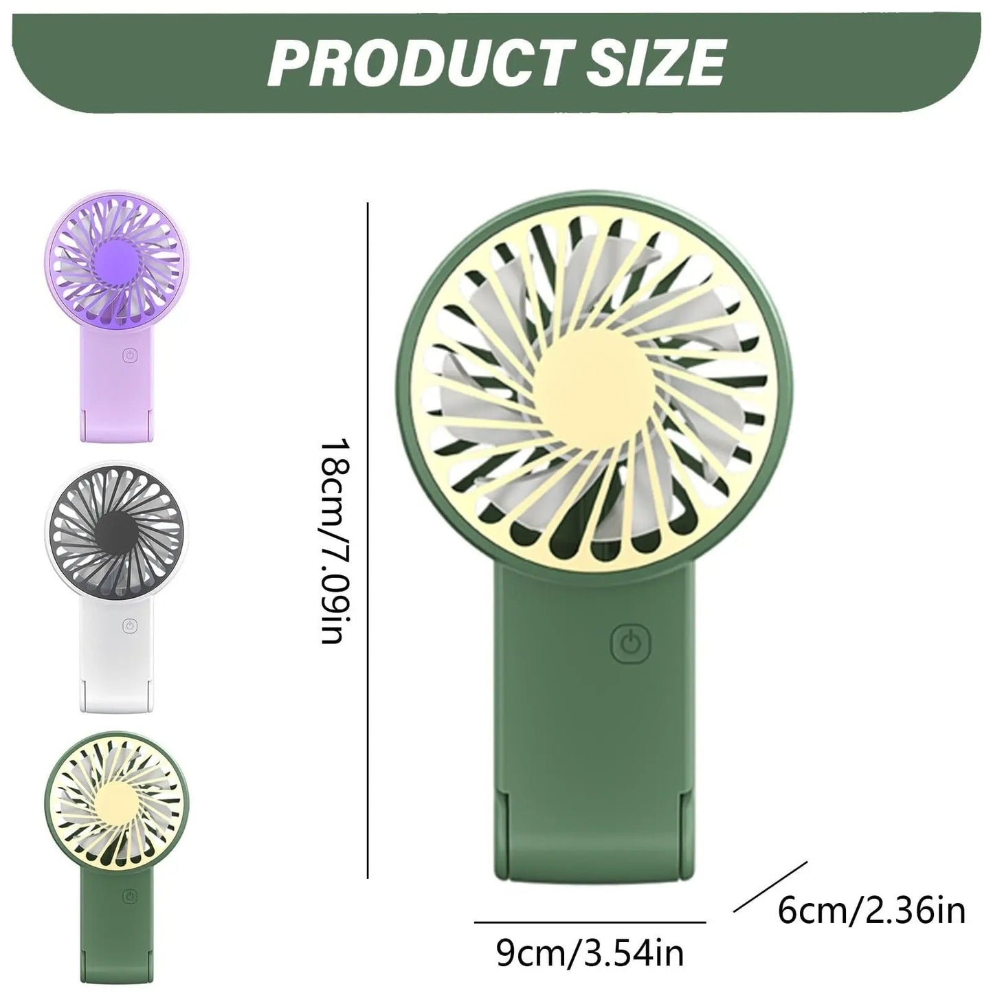 Type-c charging easy carry handheld high speed mini fan