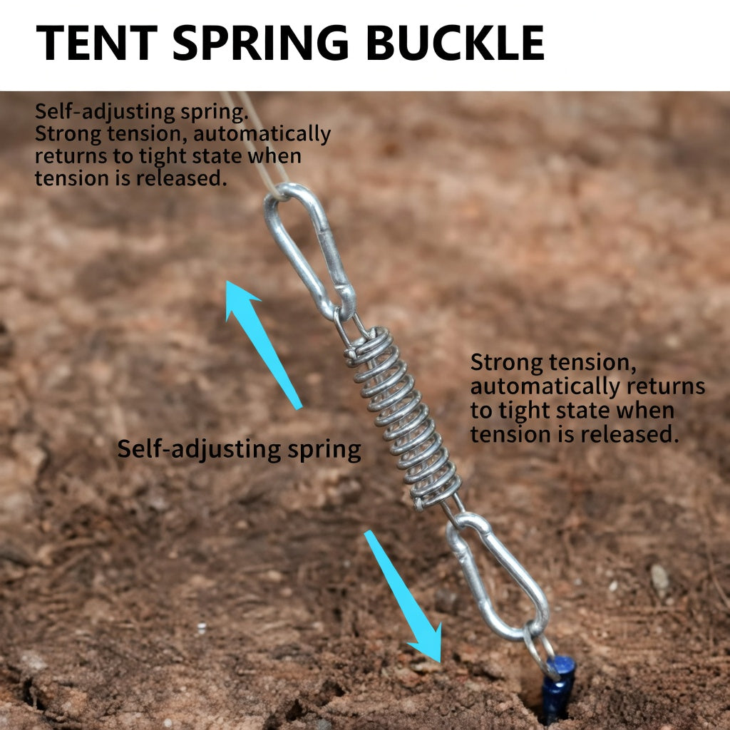 DAWN TRIP Stainless Steel Tent Spring Buckle Wind Rope Hook