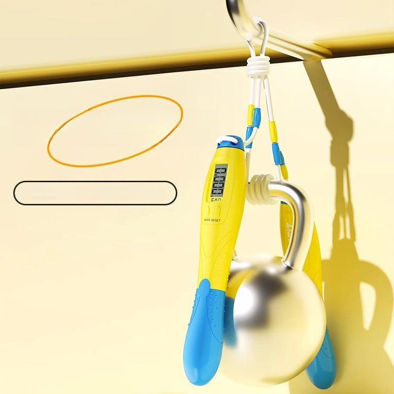 Children's electronic counting bamboo fitness skipping rope