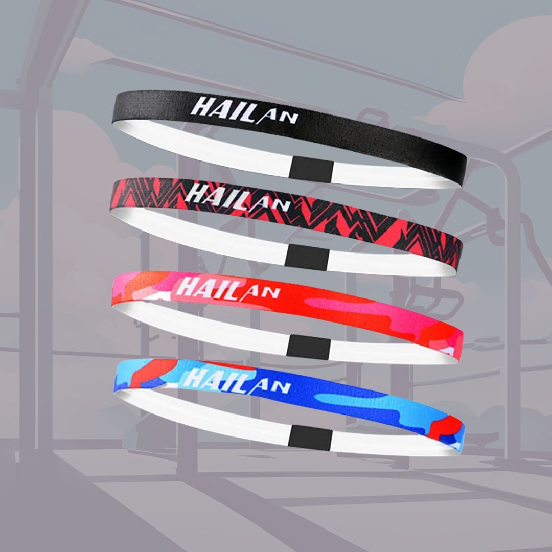 4PCS Nylon Elastic Head Sweatband Set (ALAUDDIN)
