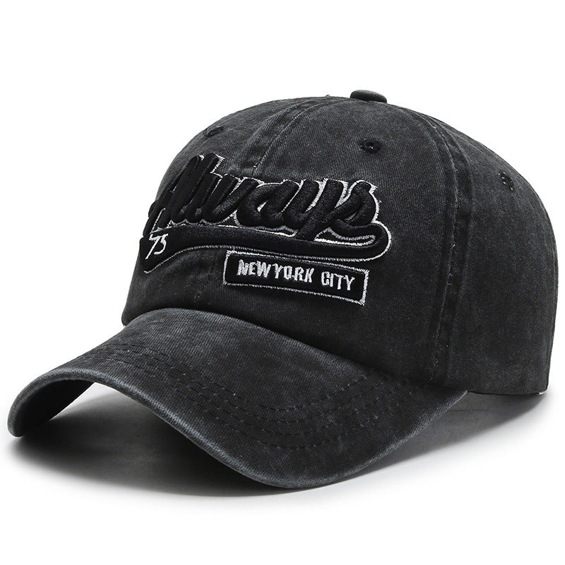 Outdoor sports washed denim casual versatile baseball caps
