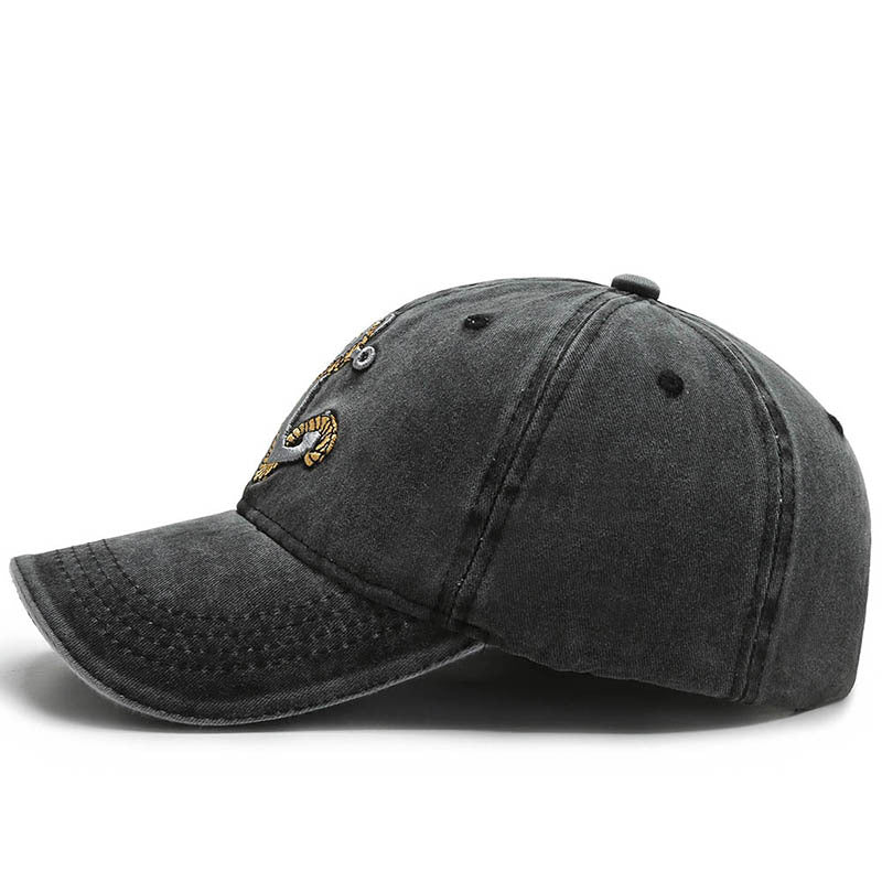 Embroidery sea rivet denim baseball outdoor summer cap