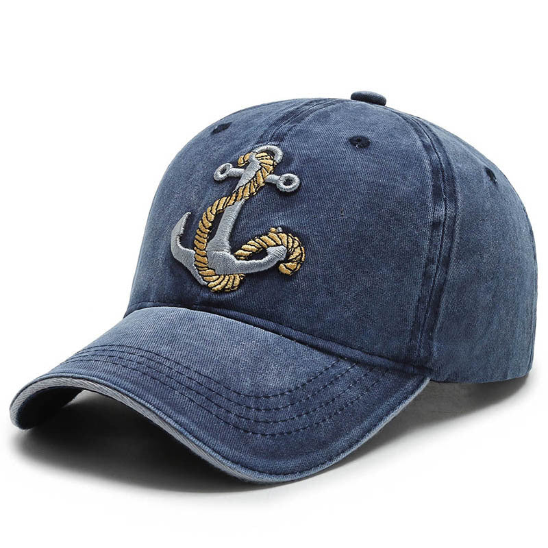 Embroidery sea rivet denim baseball outdoor summer cap
