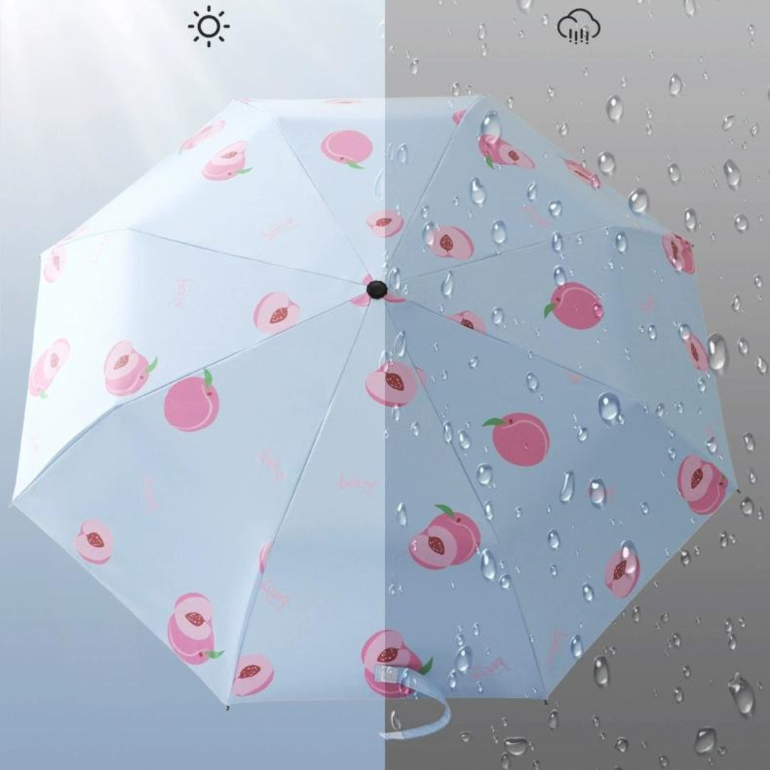 Carriable , Small print folding rain and sun umbrella (ALAUDDIN)