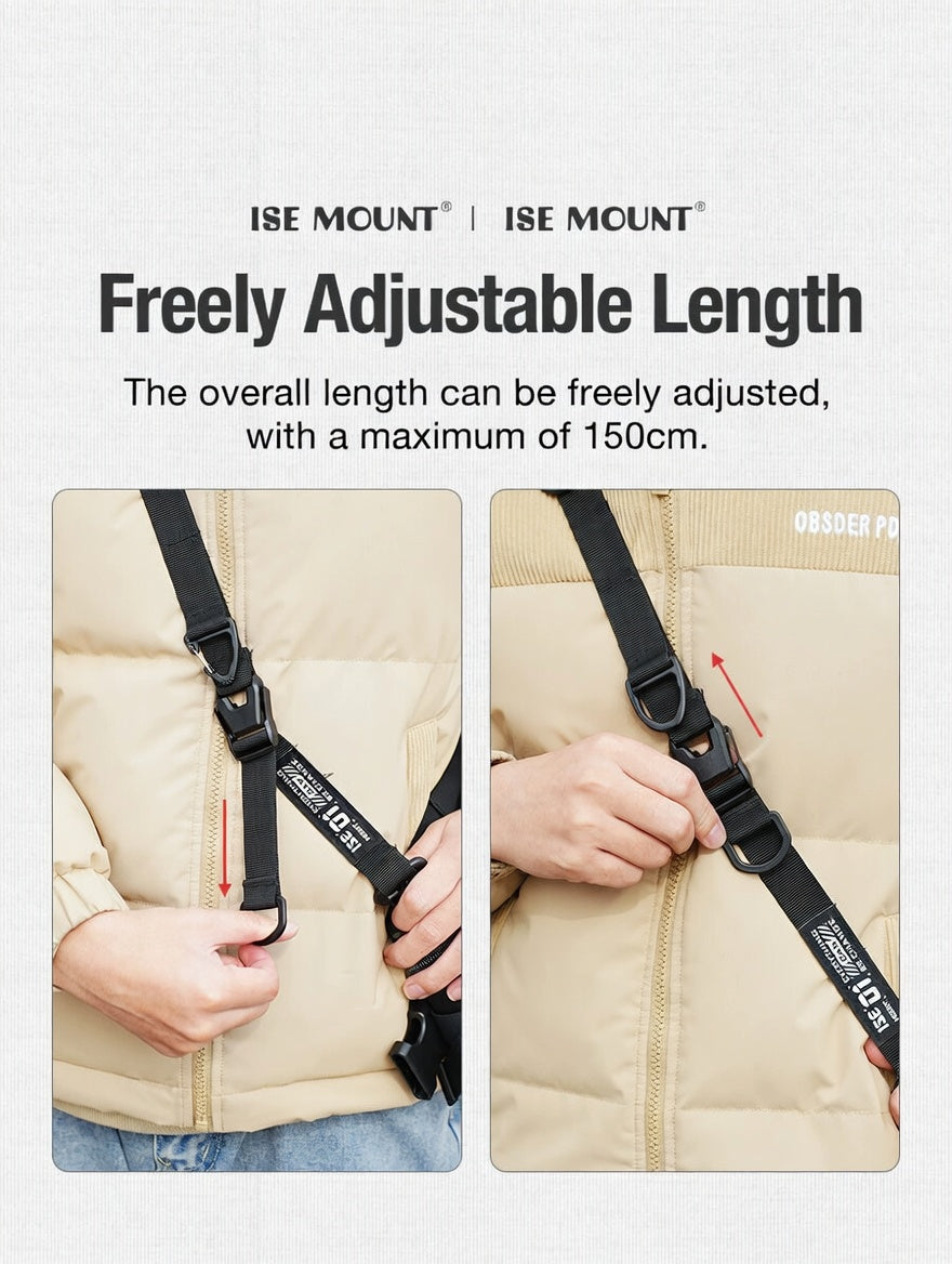 ISE MOUNT Universal Adjustable Shoulder Strap Backpack Bag Accessory Plus