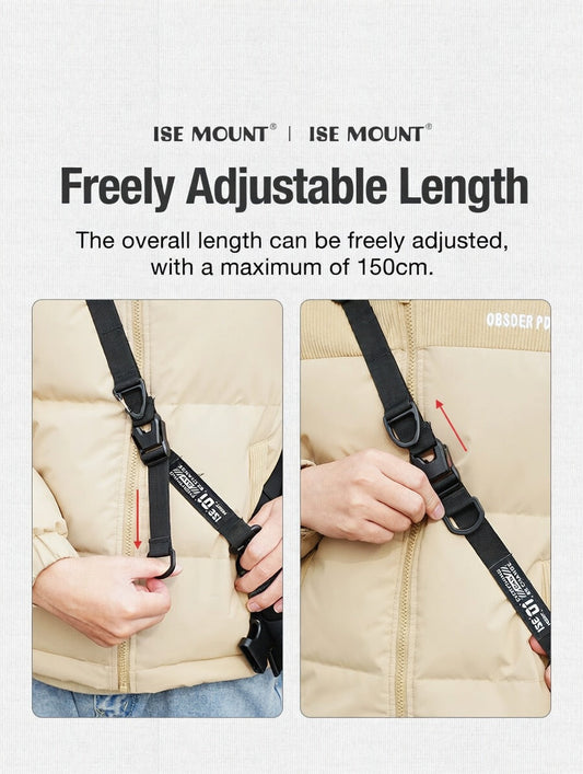 ISE MOUNT Universal Adjustable Shoulder Strap Backpack Bag Accessory Plus