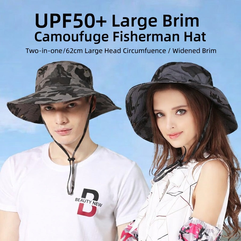 Outfly Tactical Camouflage Sun Hat Wide Brim Fishing Cap