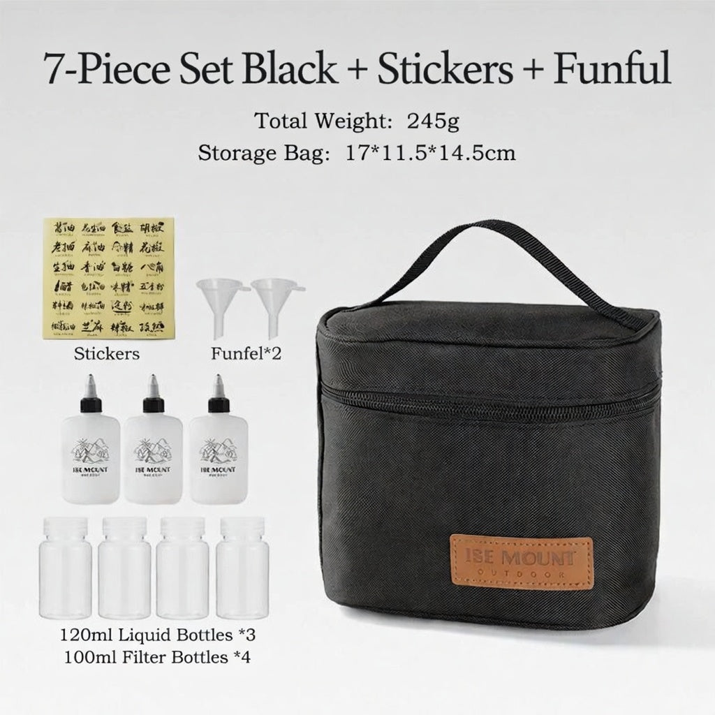 Compact Travel Organizer Bag Set Seven Piece Storage Handheld Cosmetic