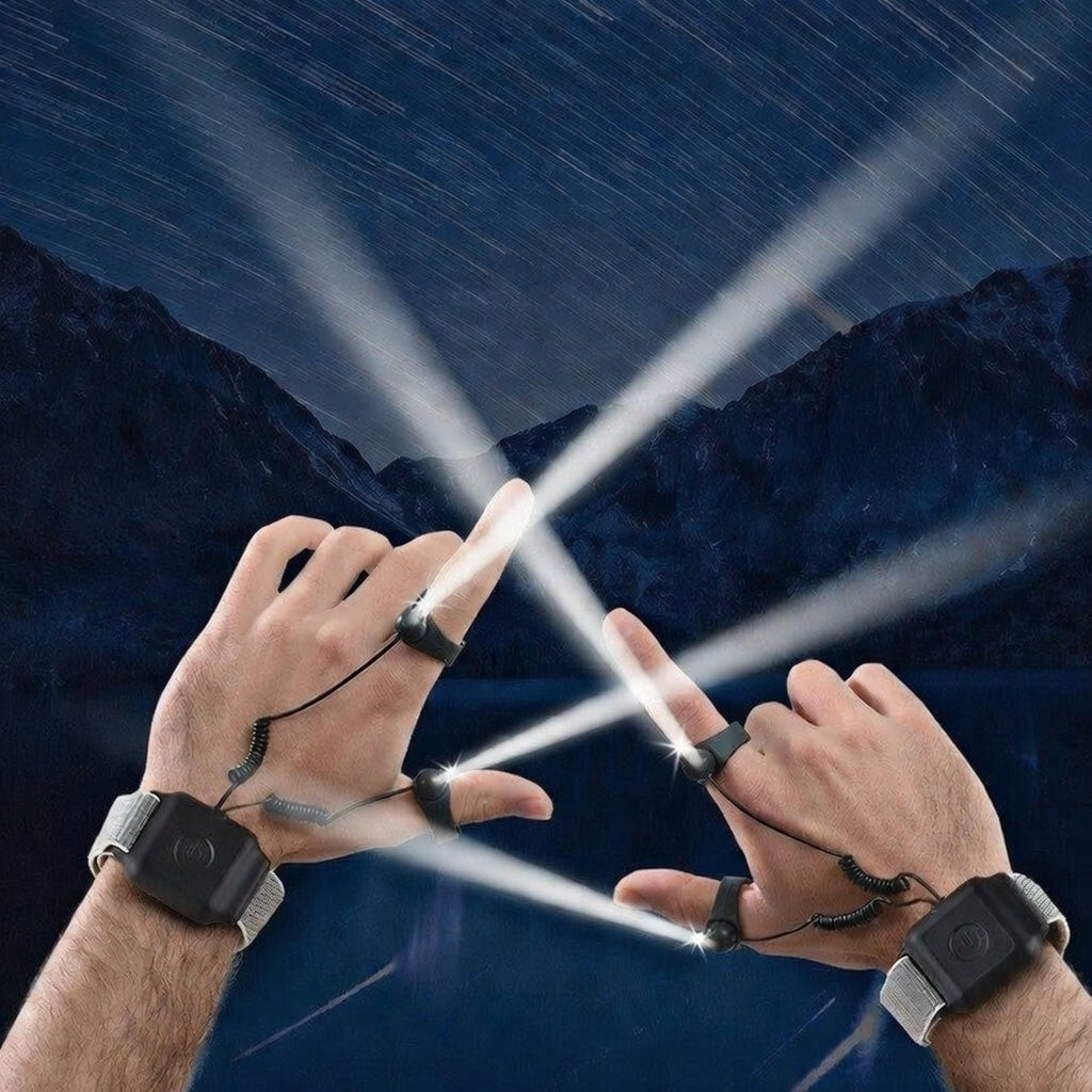 Rechargeable LED Finger Ring Flashlight for Night Fishing and Repairs