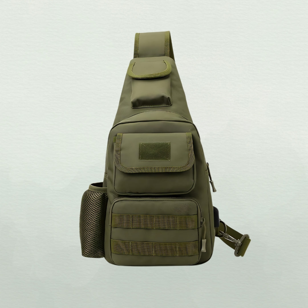 Camouflage tactical crossbody bag for travel and hiking (ALAUDDIN)