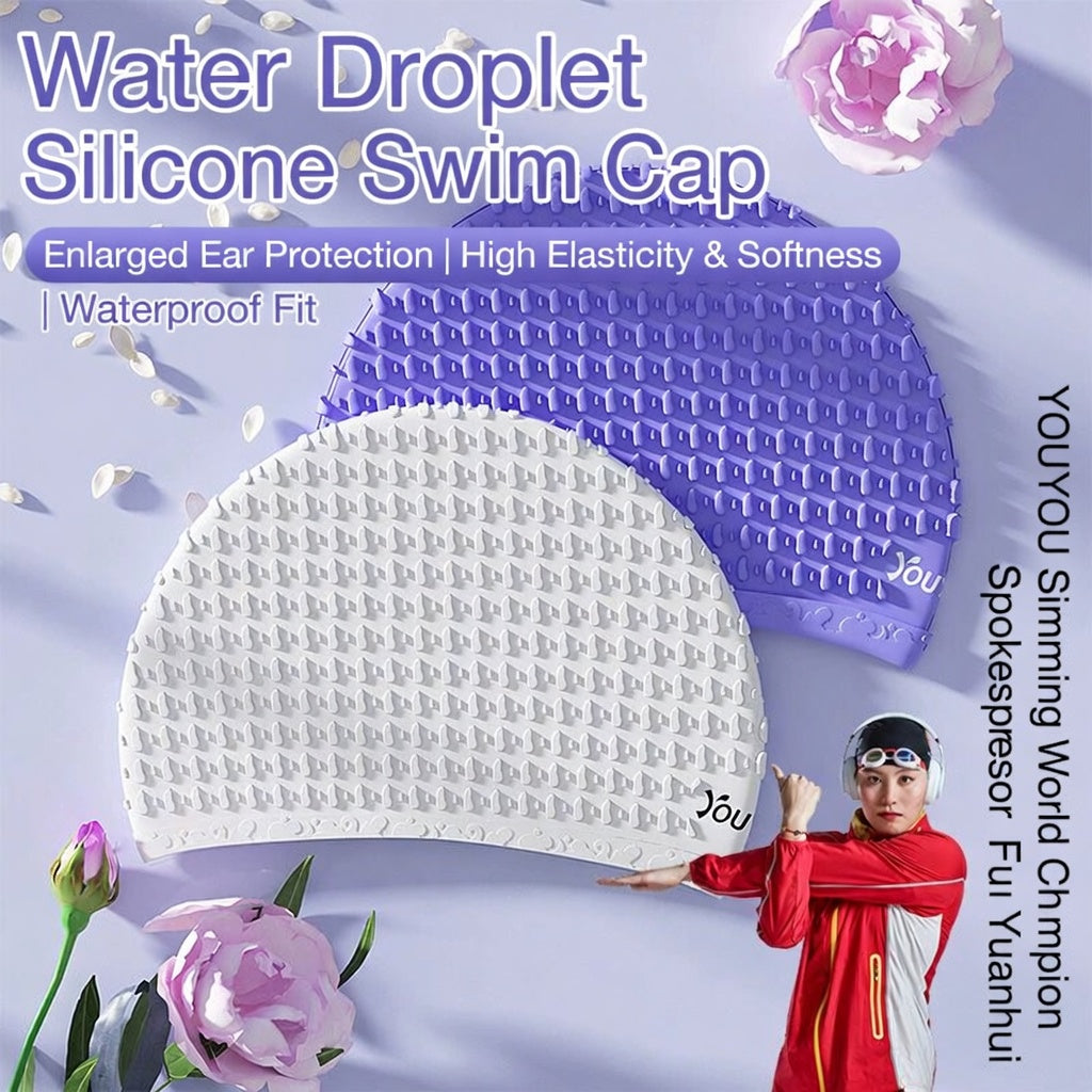 Professional Silicone Swim Cap Women Long Hair Waterproof Comfortable Design